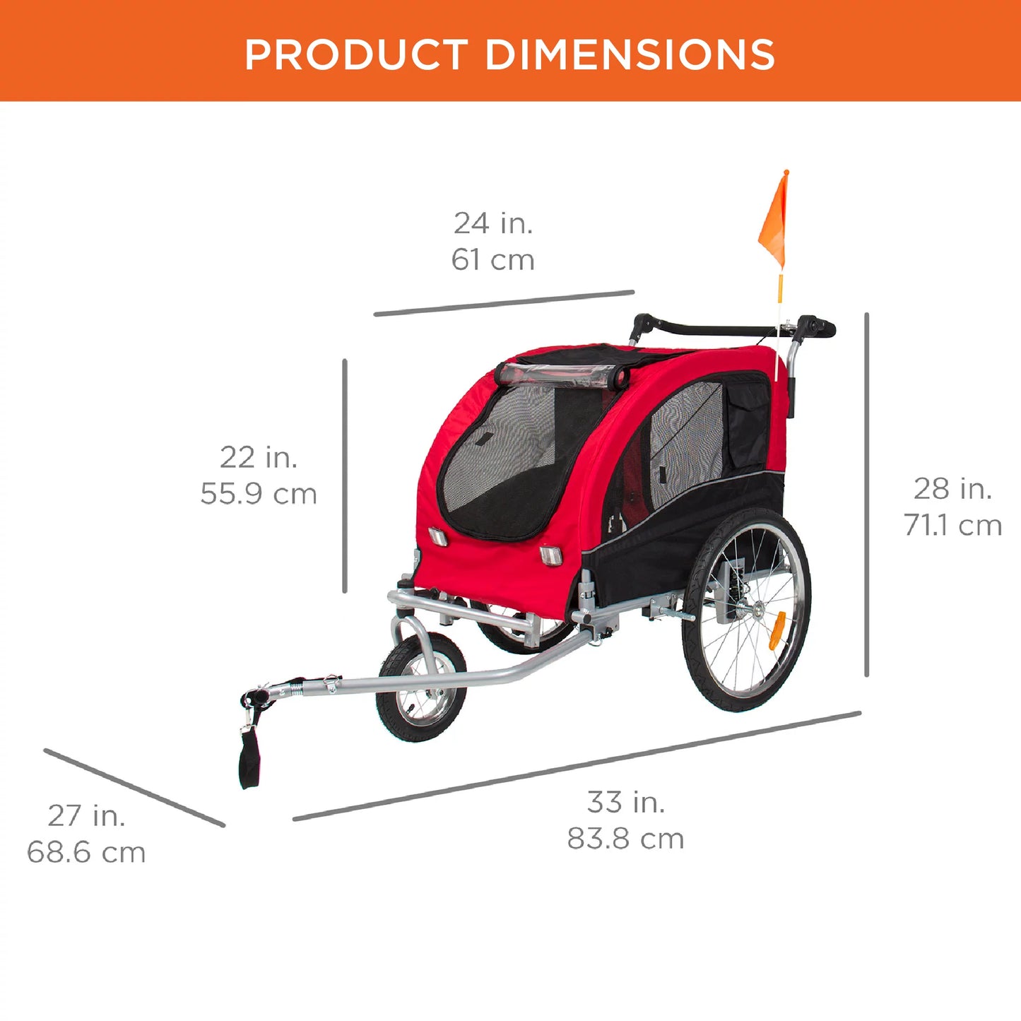 Transform Your Adventures with the Ultimate 2-in-1 Dog Bike Trailer and Pet Stroller