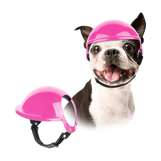 Puppy Safety Helmet with Ear Holes in Pink