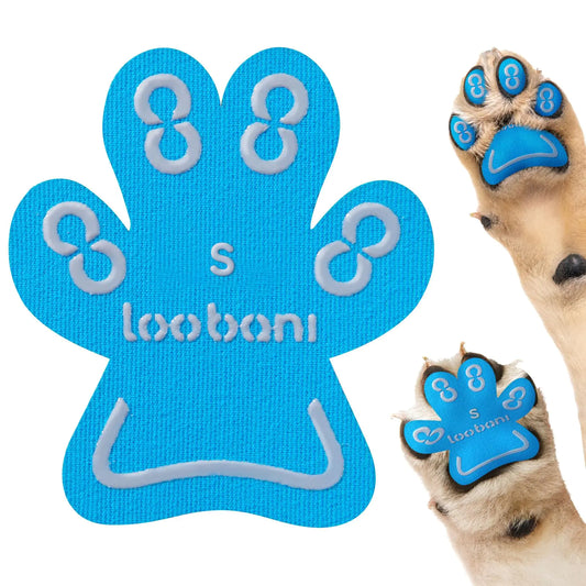 LOOBANI Anti-Slip Dog Paw Protector Pads for Senior Dogs-Paw Grips Traction PadsDog Paw Stickers Help Dogs Walk on Hardwood FloorEssentials to Keeps Dogs from SlippingBlue 48pcsS for 4-10lbs