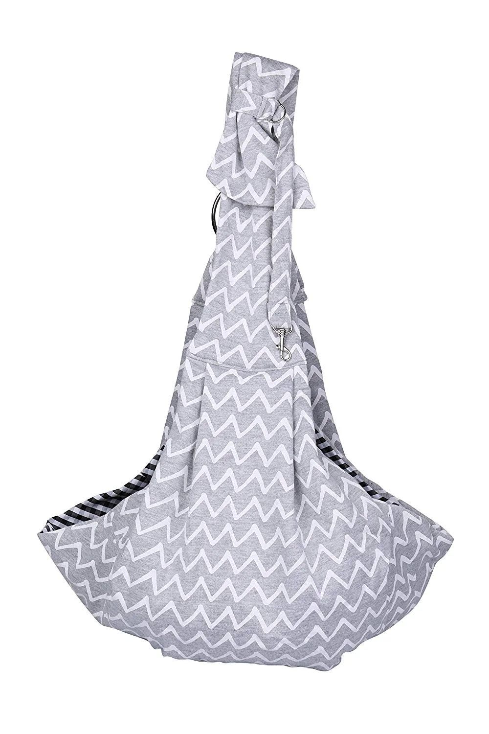 Stylish Adjustable Gray Pet Sling Carrier Bag for Small Dogs and Cats