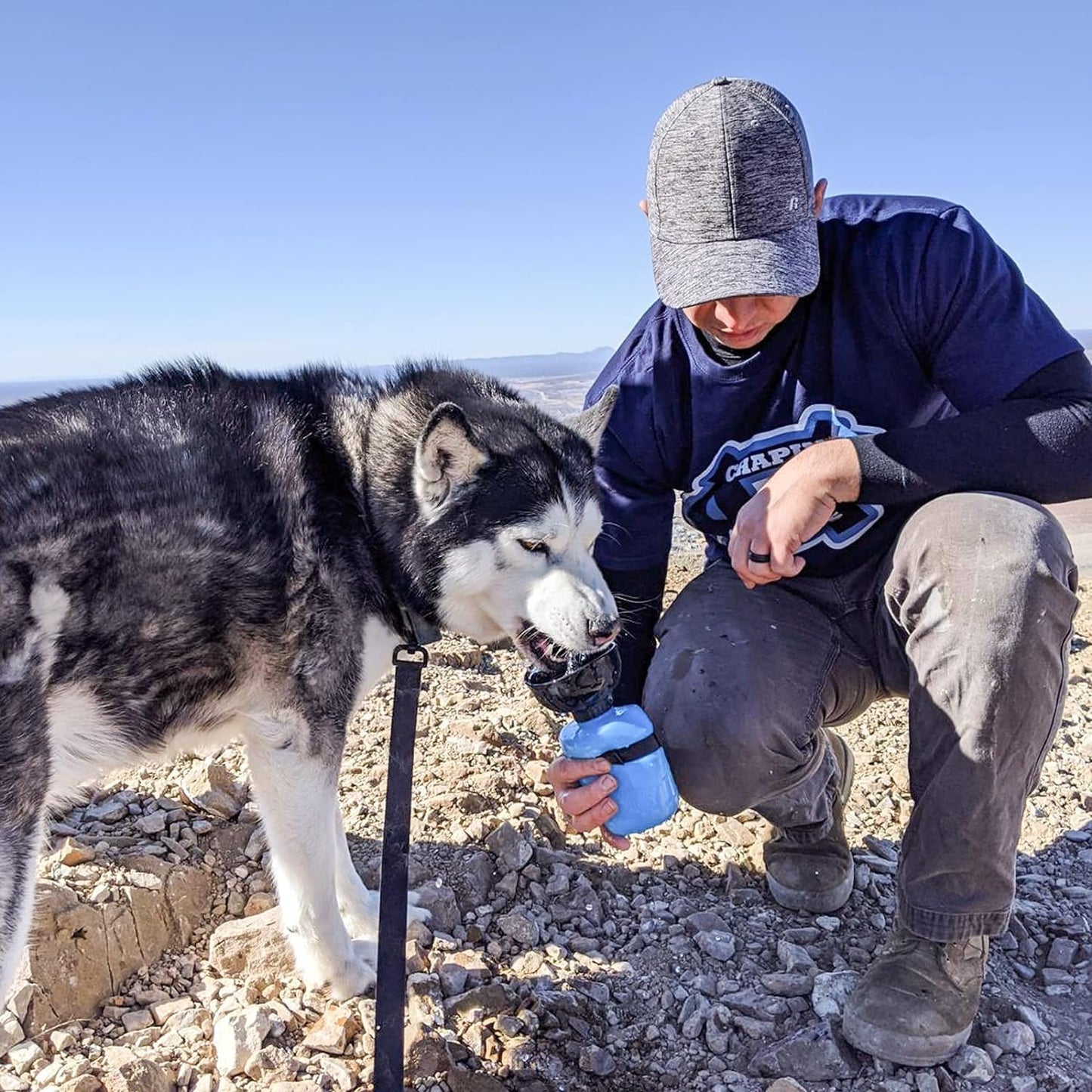 Portable Dog Water Bottle with Bowl - Leak Proof Travel Dispenser for Hiking, Camping & Outdoor Adventures