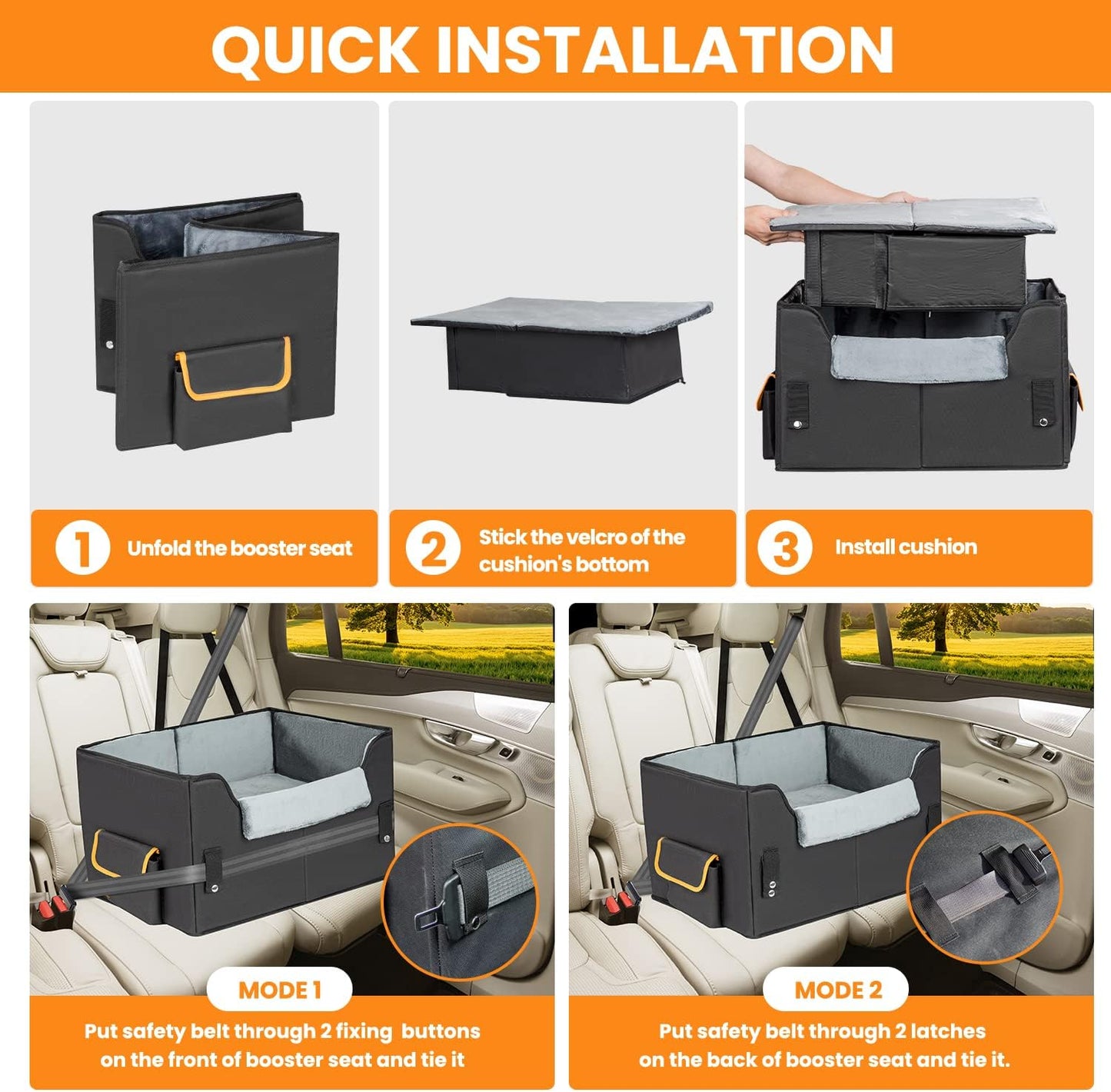 Elevate Your Pet's Travel Experience with Our Adjustable Dog Booster Car Seat for Small Dogs