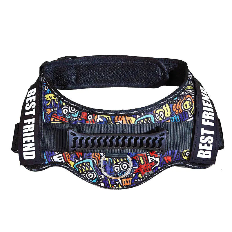Large Dog Chest Harness with Collars and Lead Rope