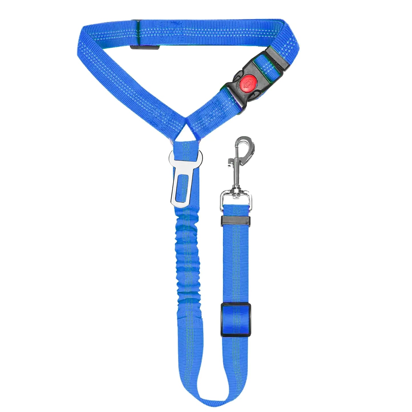 1 Packs Removable Dog Seat Belt Harness for Car 3 in 1 Pet Dog Car Seatbelt Leash Retractable Restraint Secures to Vehicle Headrest & Adjustable Reflective Dog Seatbelt Tether