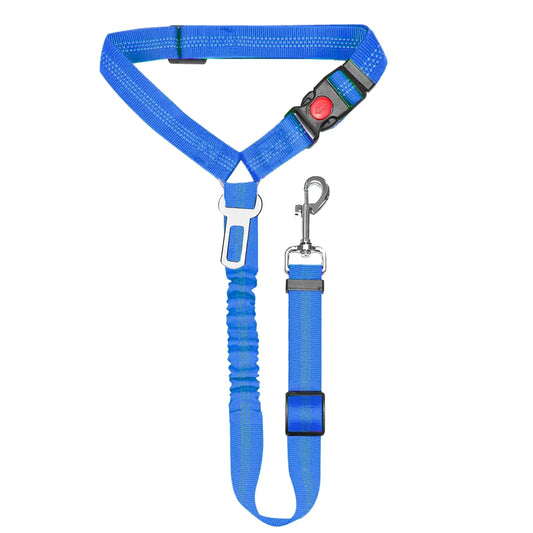 1 Packs Removable Dog Seat Belt Harness for Car 3 in 1 Pet Dog Car Seatbelt Leash Retractable Restraint Secures to Vehicle Headrest & Adjustable Reflective Dog Seatbelt Tether