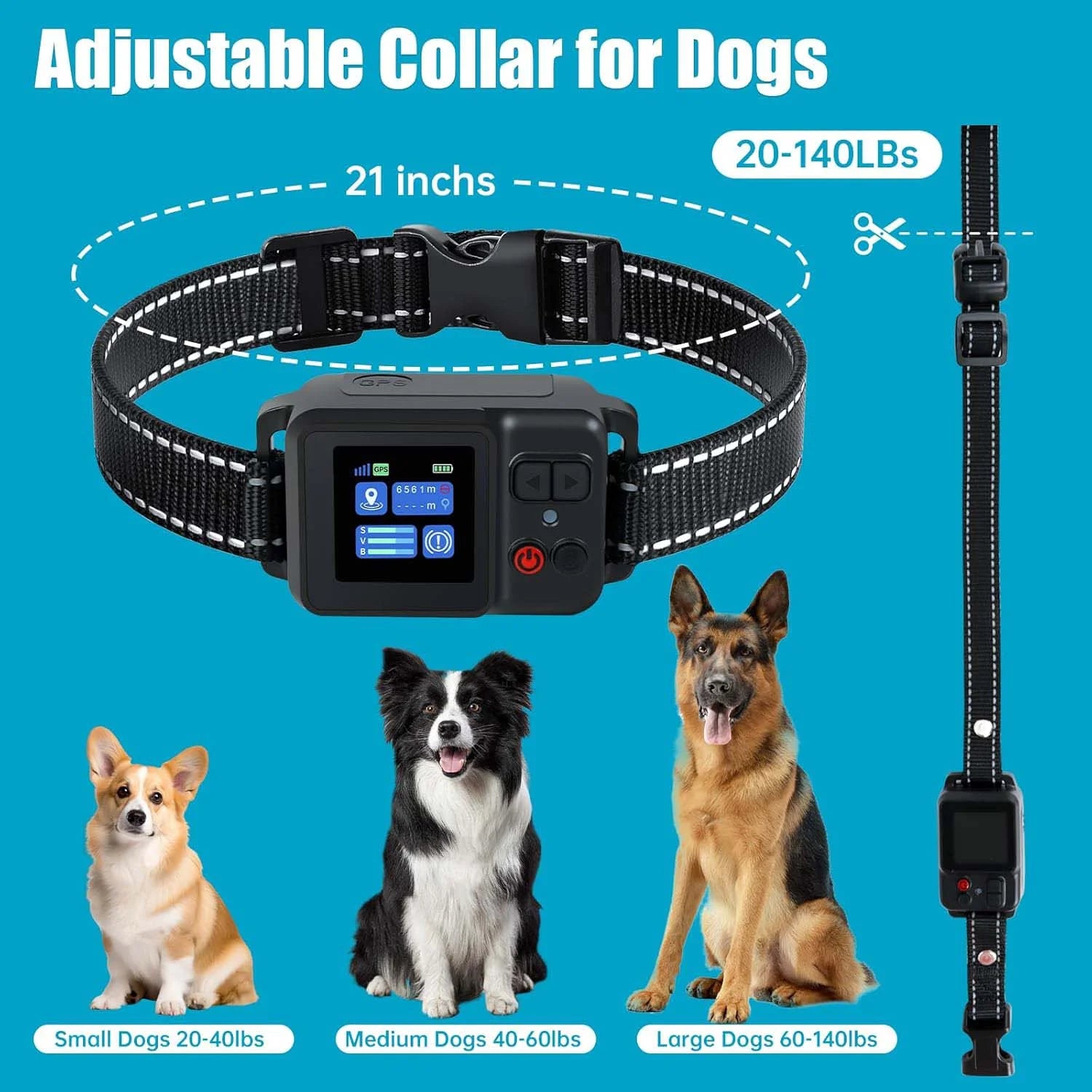 Ultimate GPS Wireless Dog Fence System - Waterproof Electric Collar with 3 Training Modes & 15-2200 Yards Range for Safe Outdoor Containment