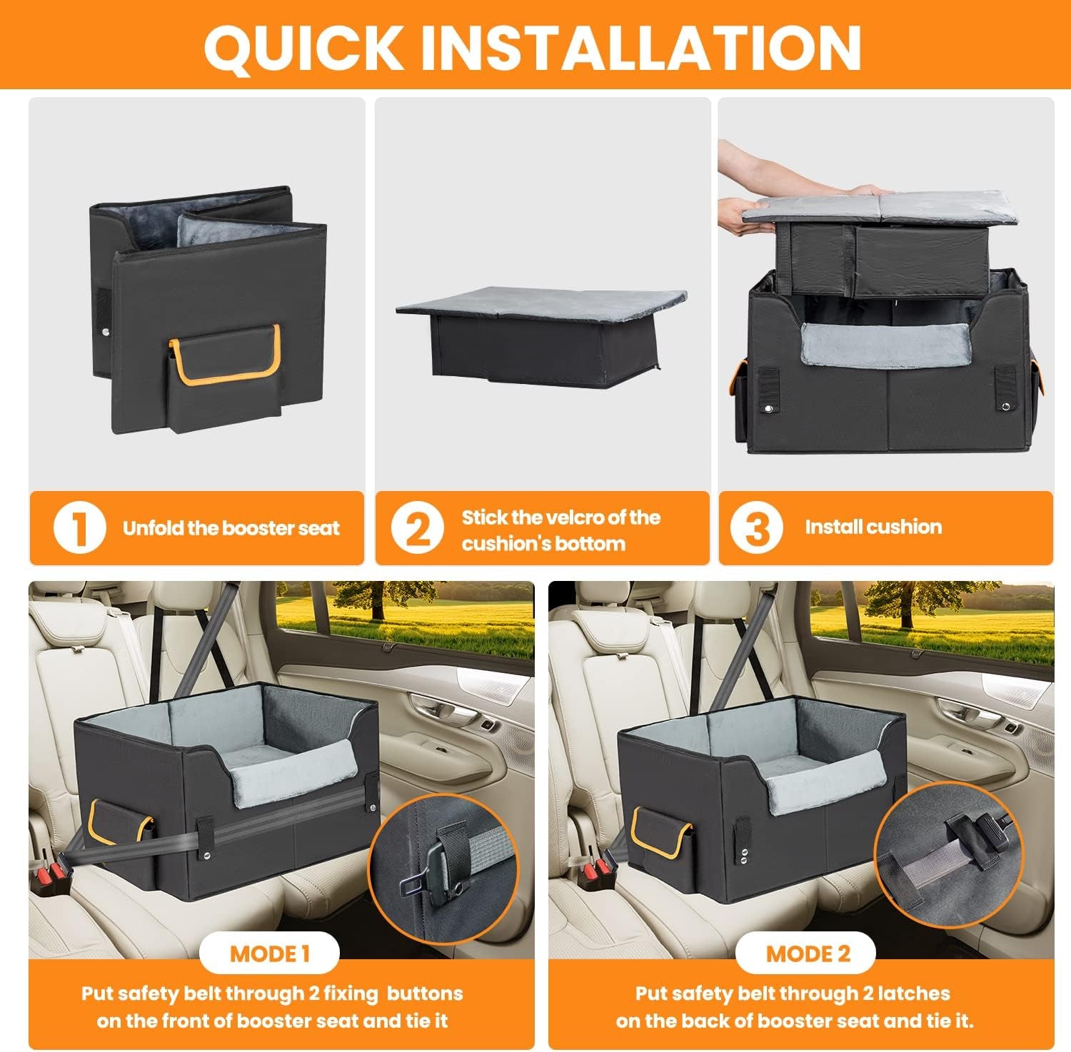 Elevate Your Pet's Travel Experience with Our Adjustable Dog Booster Car Seat for Small Dogs